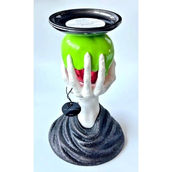 Bath Body Works Disney Villain Poison Apple Skull Candle Holder 15" T Halloween - Picture 3 of 6
